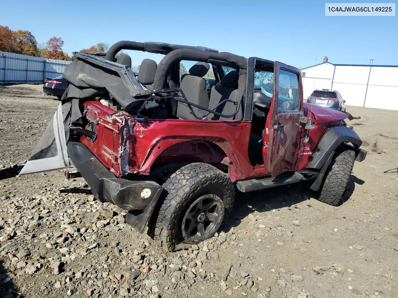 2012 Jeep Wrangler Sport VIN: 1C4AJWAG6CL149225 Lot: 77317044