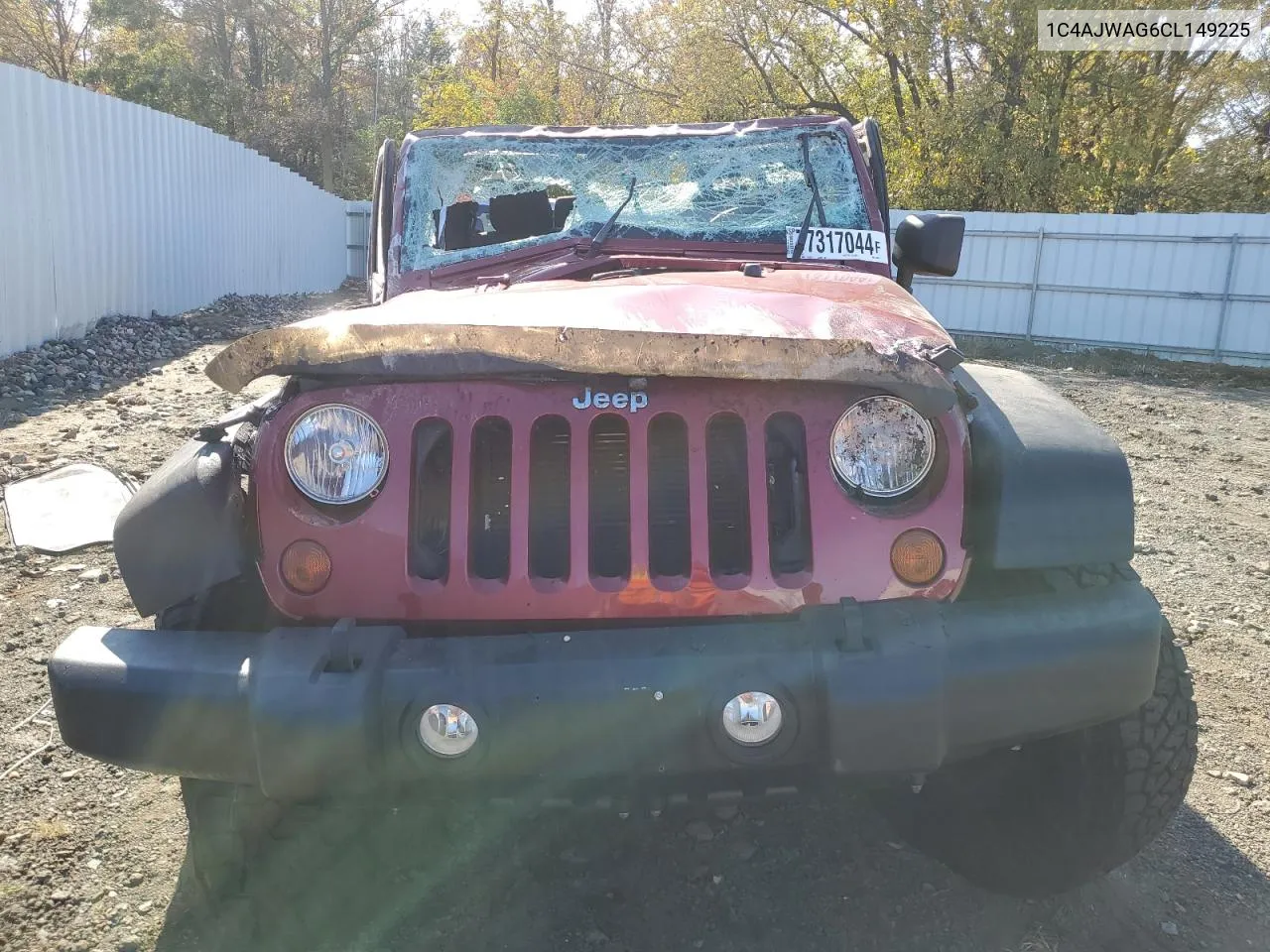 2012 Jeep Wrangler Sport VIN: 1C4AJWAG6CL149225 Lot: 77317044