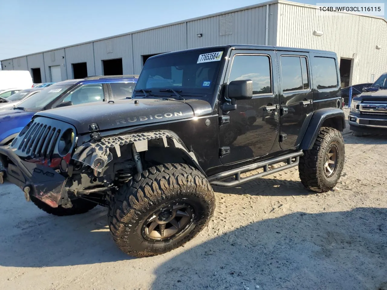 2012 Jeep Wrangler Unlimited Rubicon VIN: 1C4BJWFG3CL116115 Lot: 77653584