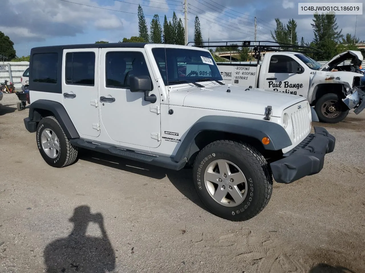 2012 Jeep Wrangler Unlimited Sport VIN: 1C4BJWDG1CL186019 Lot: 78375734