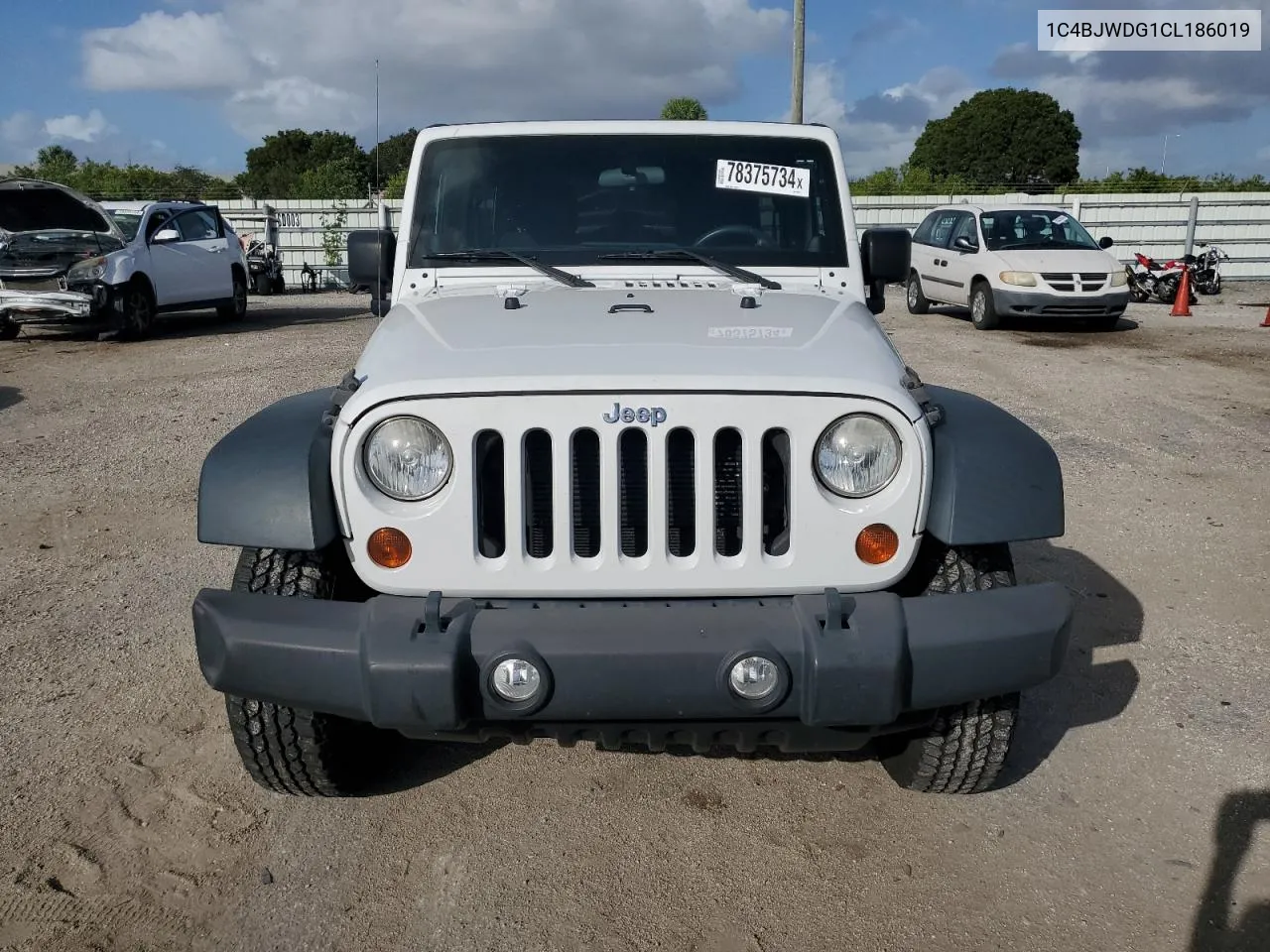 2012 Jeep Wrangler Unlimited Sport VIN: 1C4BJWDG1CL186019 Lot: 78375734