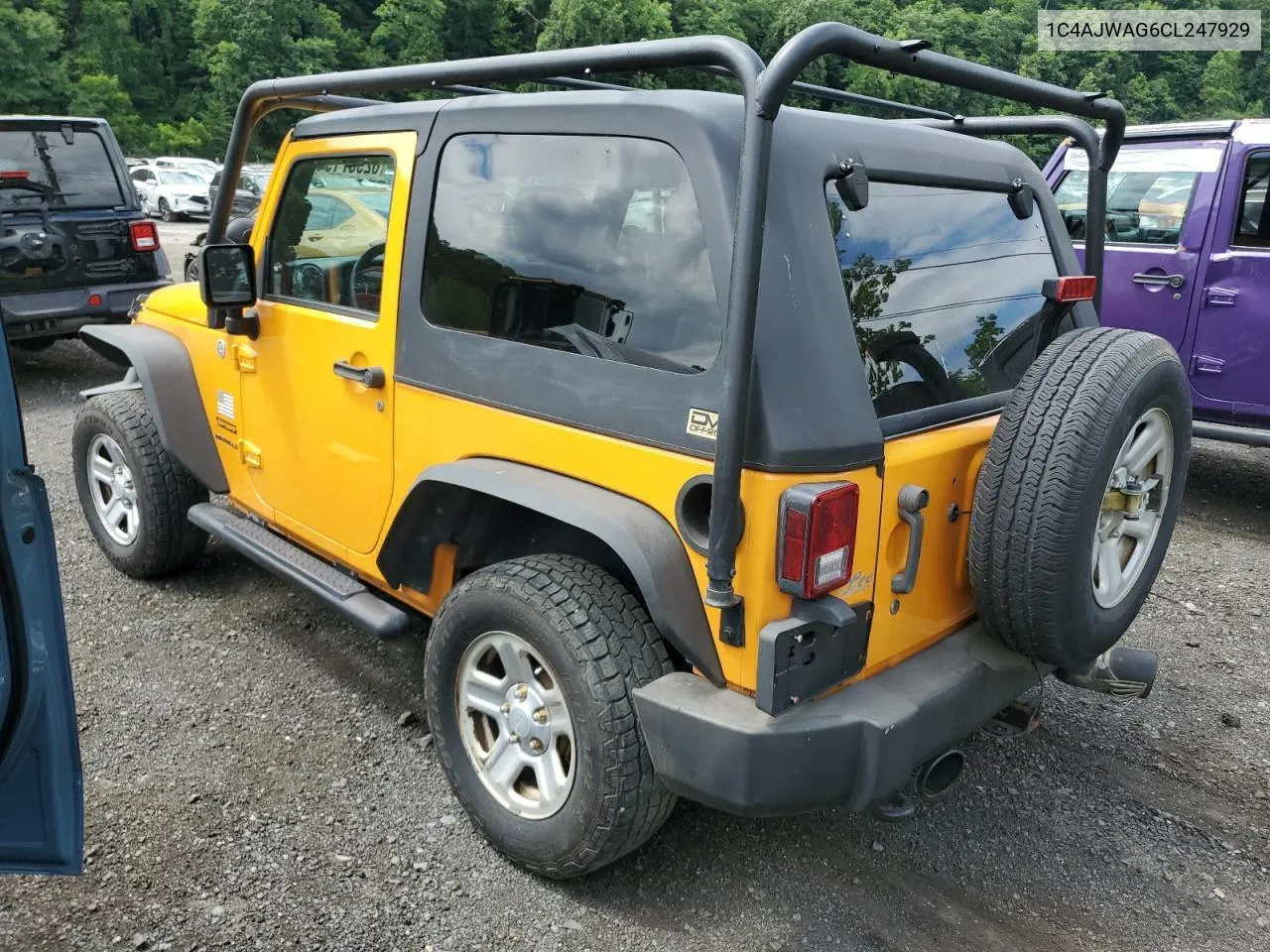 2012 Jeep Wrangler Sport VIN: 1C4AJWAG6CL247929 Lot: 78387564