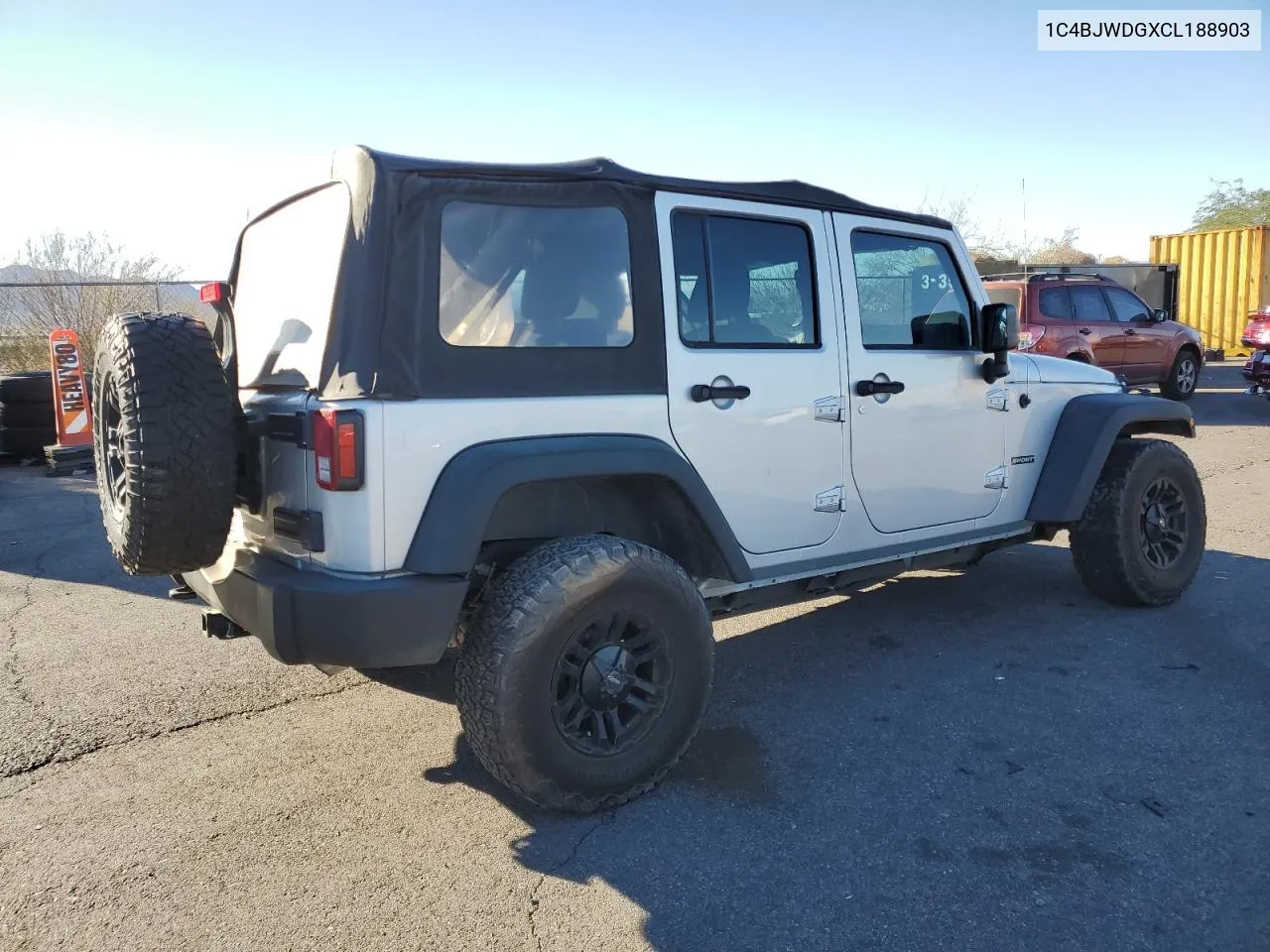 2012 Jeep Wrangler Unlimited Sport VIN: 1C4BJWDGXCL188903 Lot: 78827994