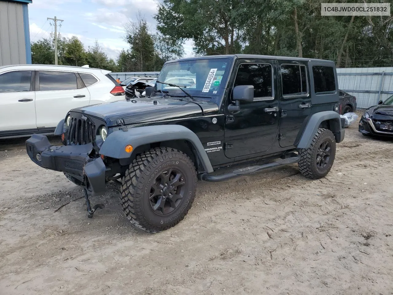 2012 Jeep Wrangler Unlimited Sport VIN: 1C4BJWDG0CL251832 Lot: 80344554