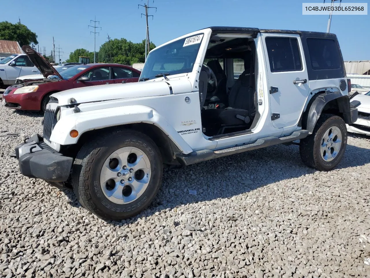 2013 Jeep Wrangler Unlimited Sahara VIN: 1C4BJWEG3DL652968 Lot: 58641674