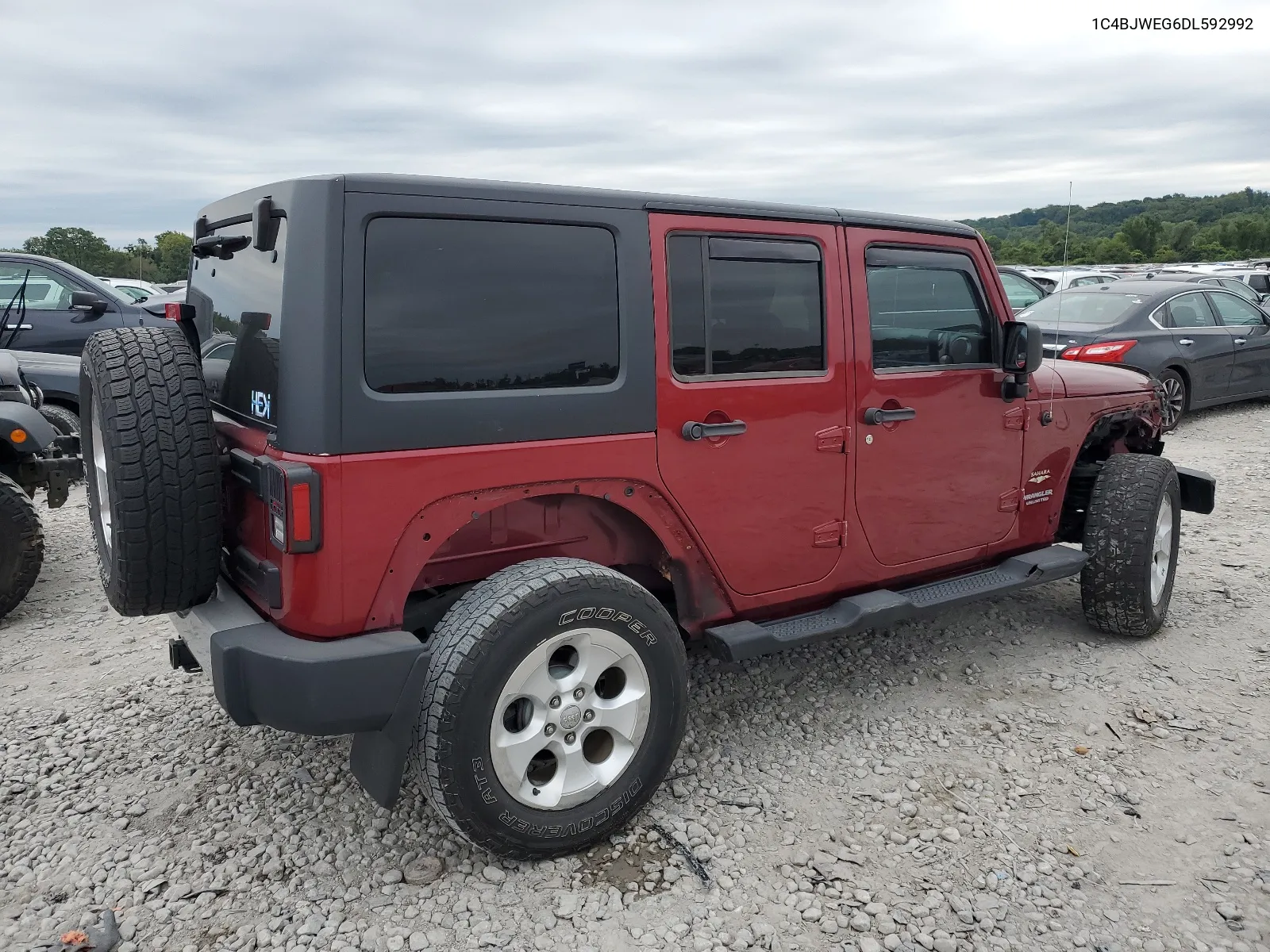 2013 Jeep Wrangler Unlimited Sahara VIN: 1C4BJWEG6DL592992 Lot: 65707184