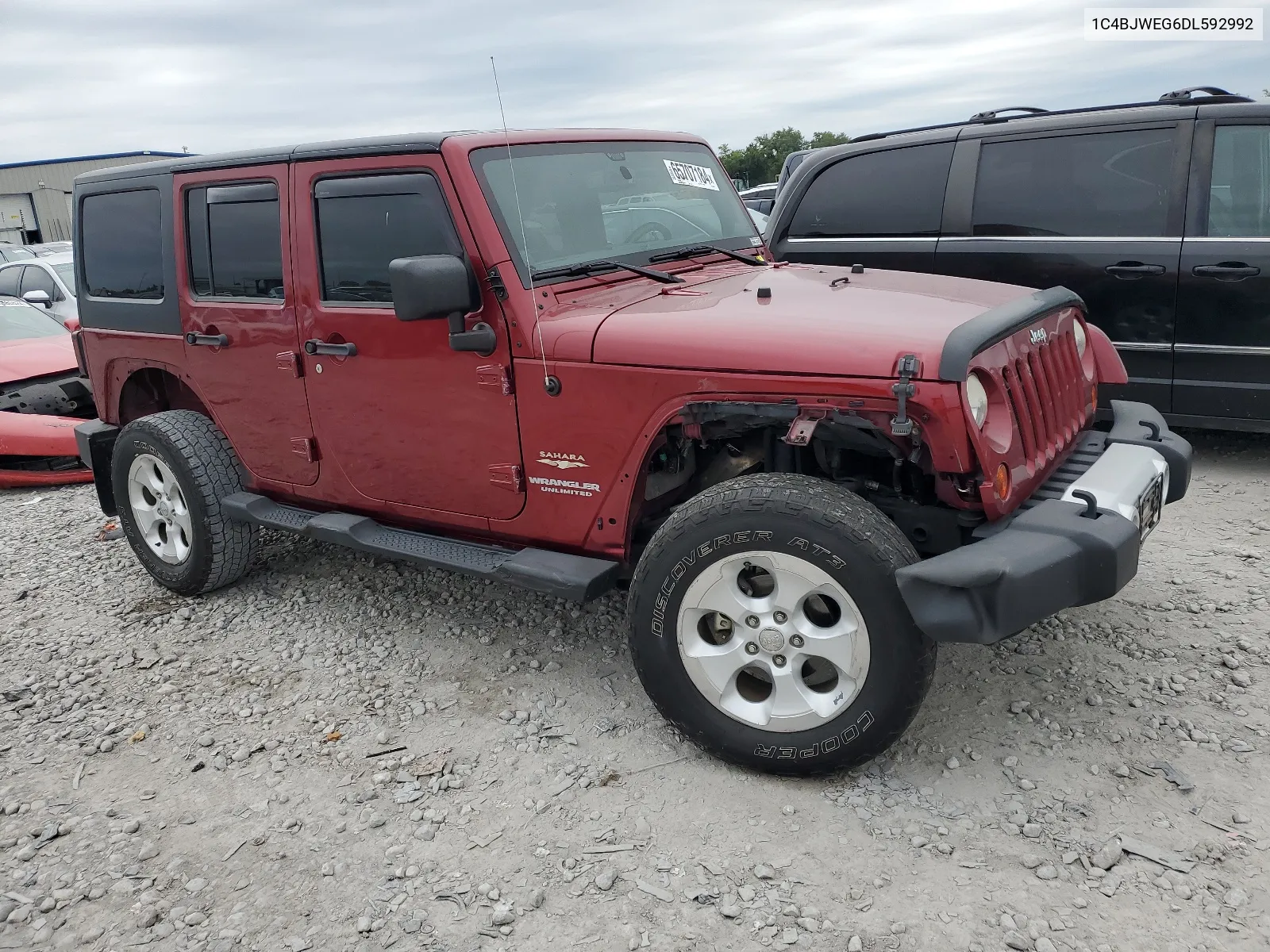 2013 Jeep Wrangler Unlimited Sahara VIN: 1C4BJWEG6DL592992 Lot: 65707184