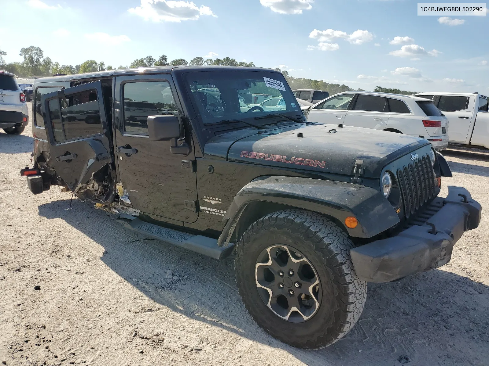 2013 Jeep Wrangler Unlimited Sahara VIN: 1C4BJWEG8DL502290 Lot: 66005594