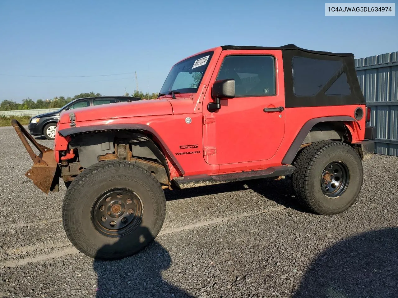 2013 Jeep Wrangler Sport VIN: 1C4AJWAG5DL634974 Lot: 69771724