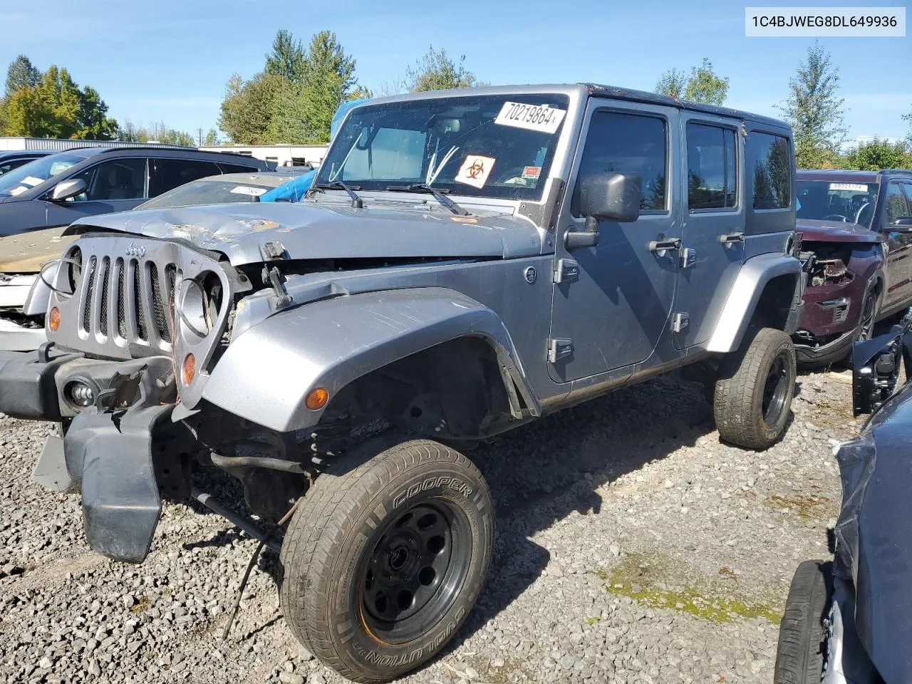 2013 Jeep Wrangler Unlimited Sahara VIN: 1C4BJWEG8DL649936 Lot: 70219864