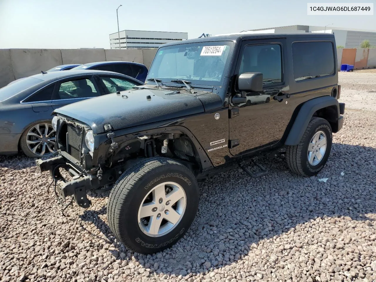 2013 Jeep Wrangler Sport VIN: 1C4GJWAG6DL687449 Lot: 70513264