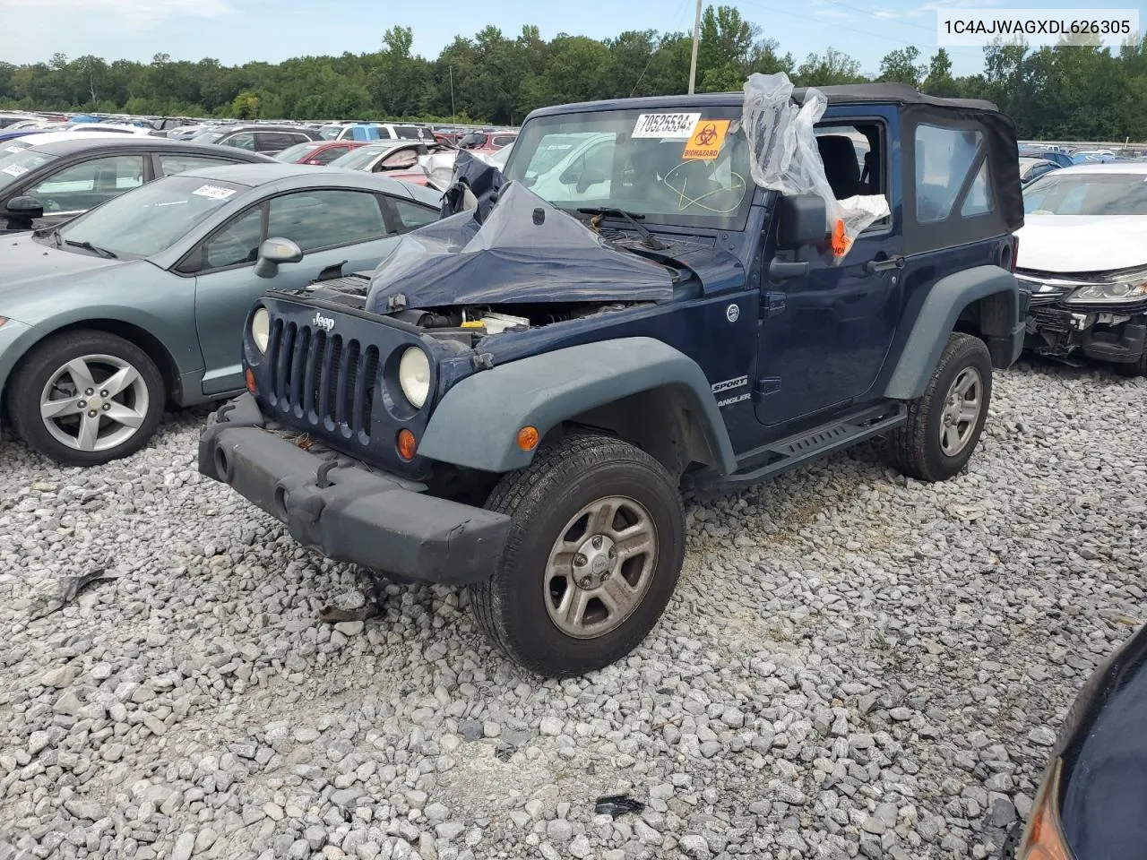 2013 Jeep Wrangler Sport VIN: 1C4AJWAGXDL626305 Lot: 70525534