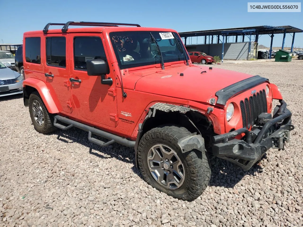 2013 Jeep Wrangler Unlimited Sahara VIN: 1C4BJWEG0DL556070 Lot: 71683274