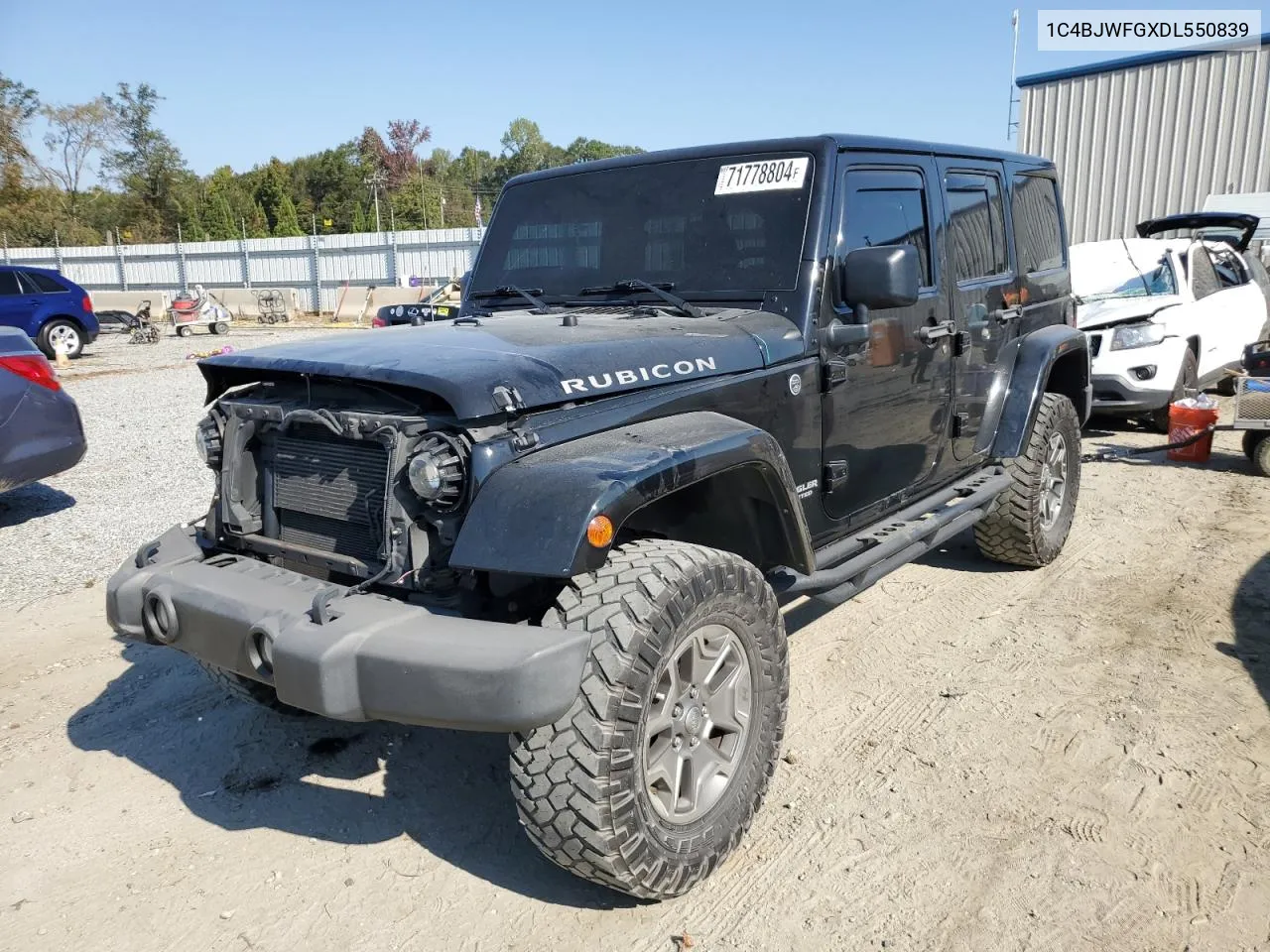 2013 Jeep Wrangler Unlimited Rubicon VIN: 1C4BJWFGXDL550839 Lot: 71778804