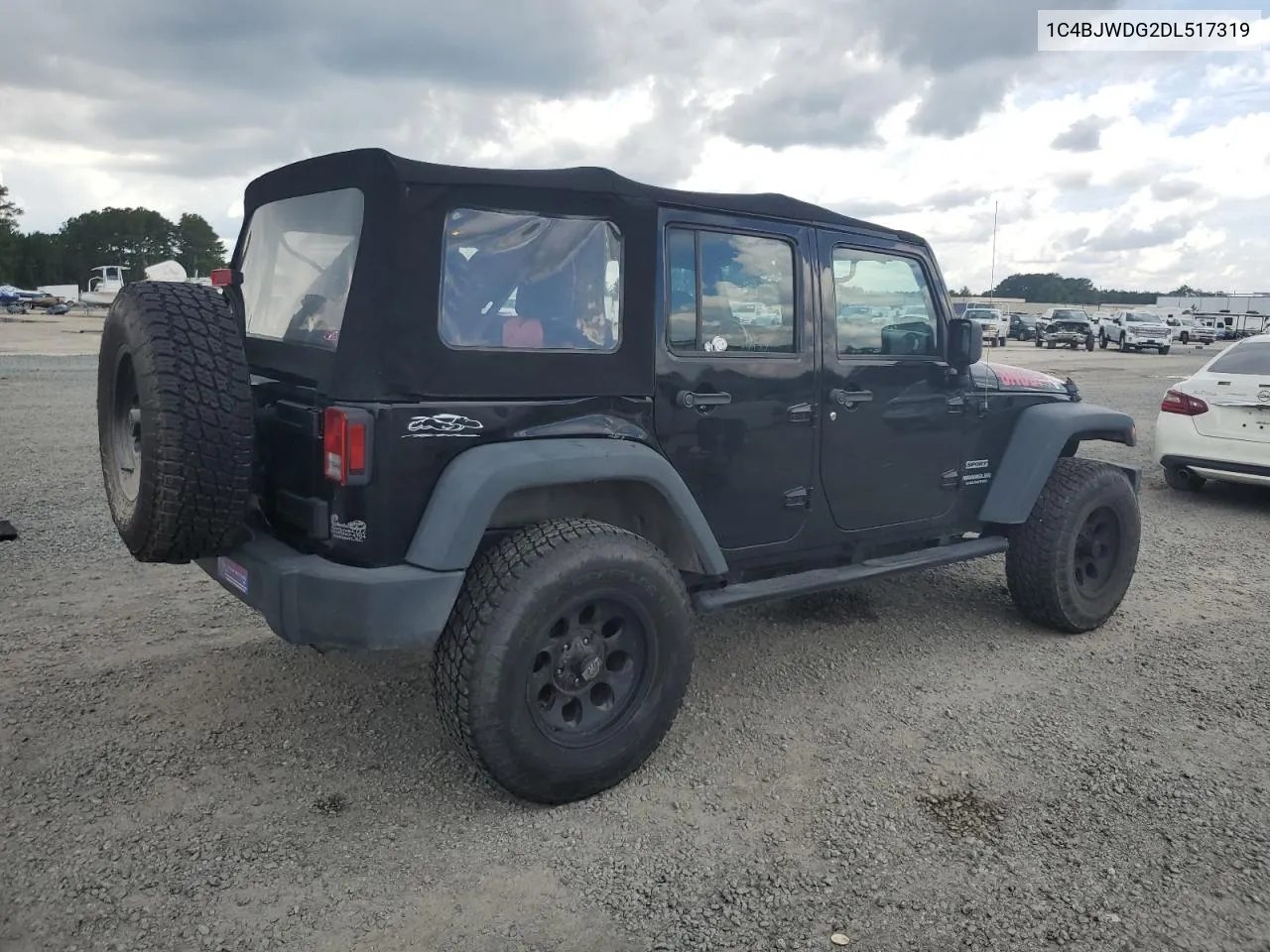 2013 Jeep Wrangler Unlimited Sport VIN: 1C4BJWDG2DL517319 Lot: 71871174