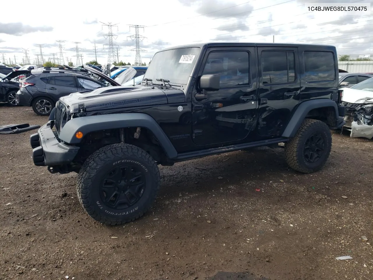 2013 Jeep Wrangler Unlimited Sahara VIN: 1C4BJWEG8DL570475 Lot: 71915214