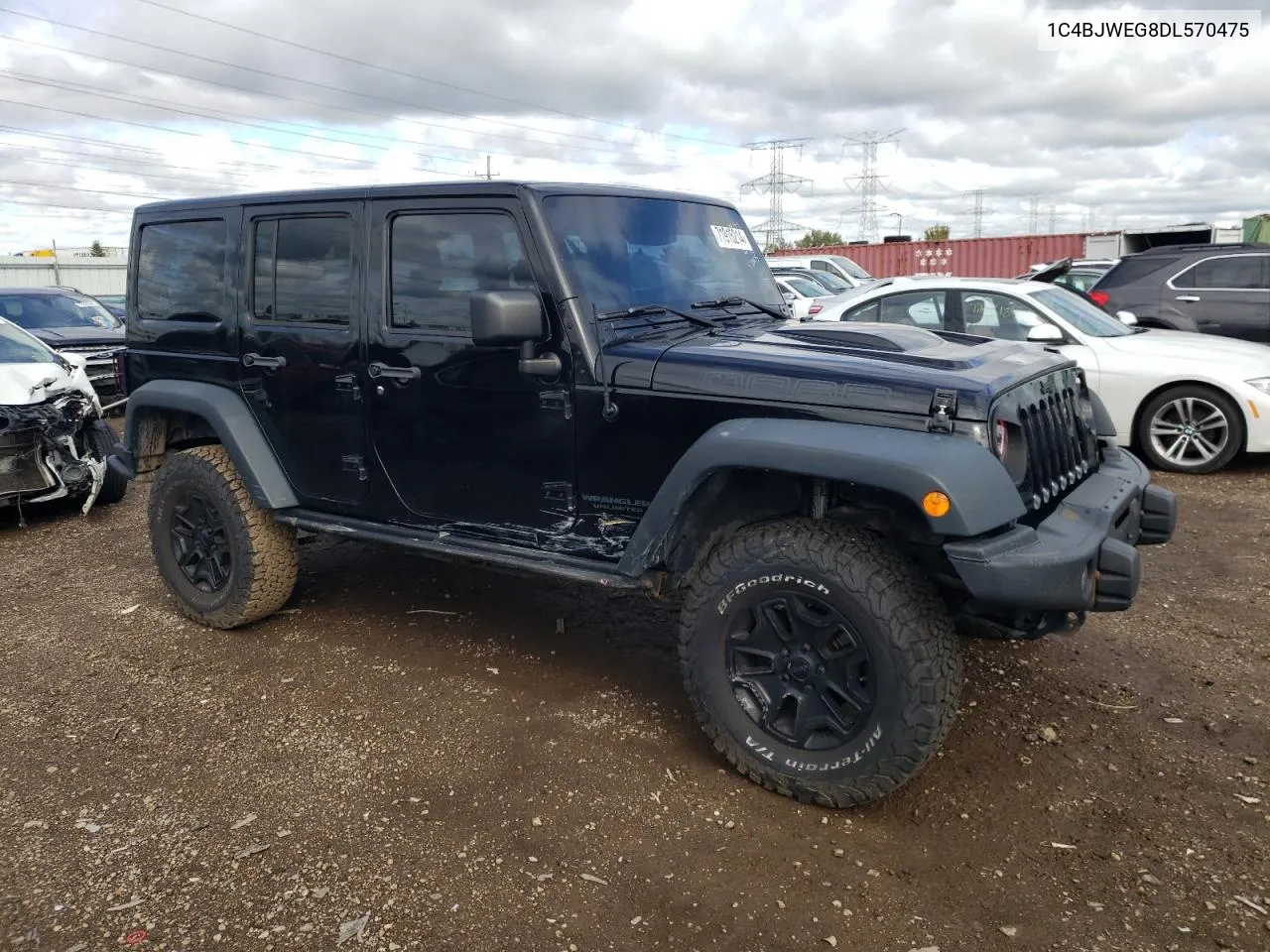 2013 Jeep Wrangler Unlimited Sahara VIN: 1C4BJWEG8DL570475 Lot: 71915214