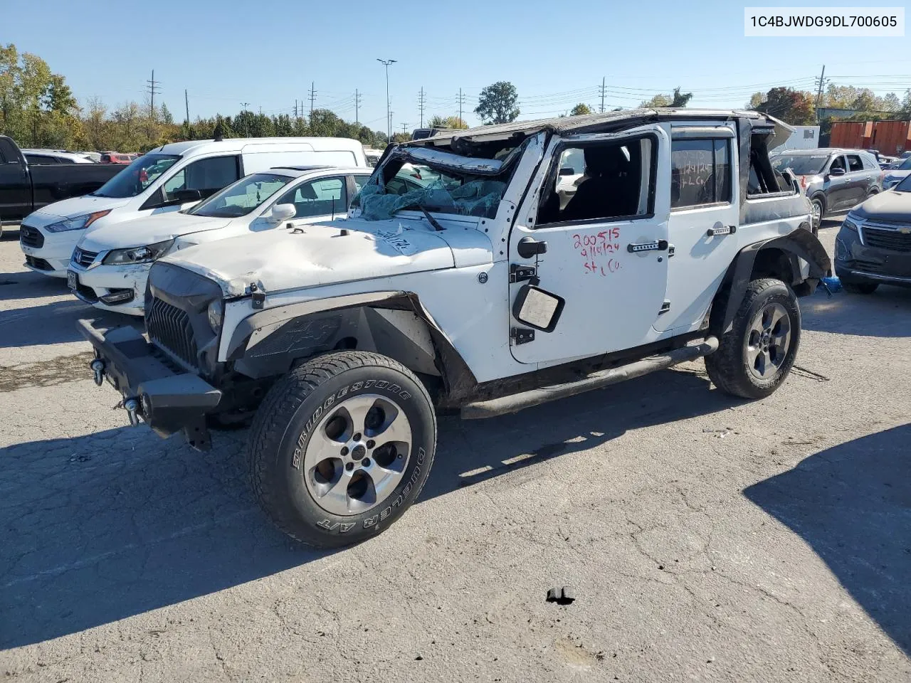 2013 Jeep Wrangler Unlimited Sport VIN: 1C4BJWDG9DL700605 Lot: 72081174