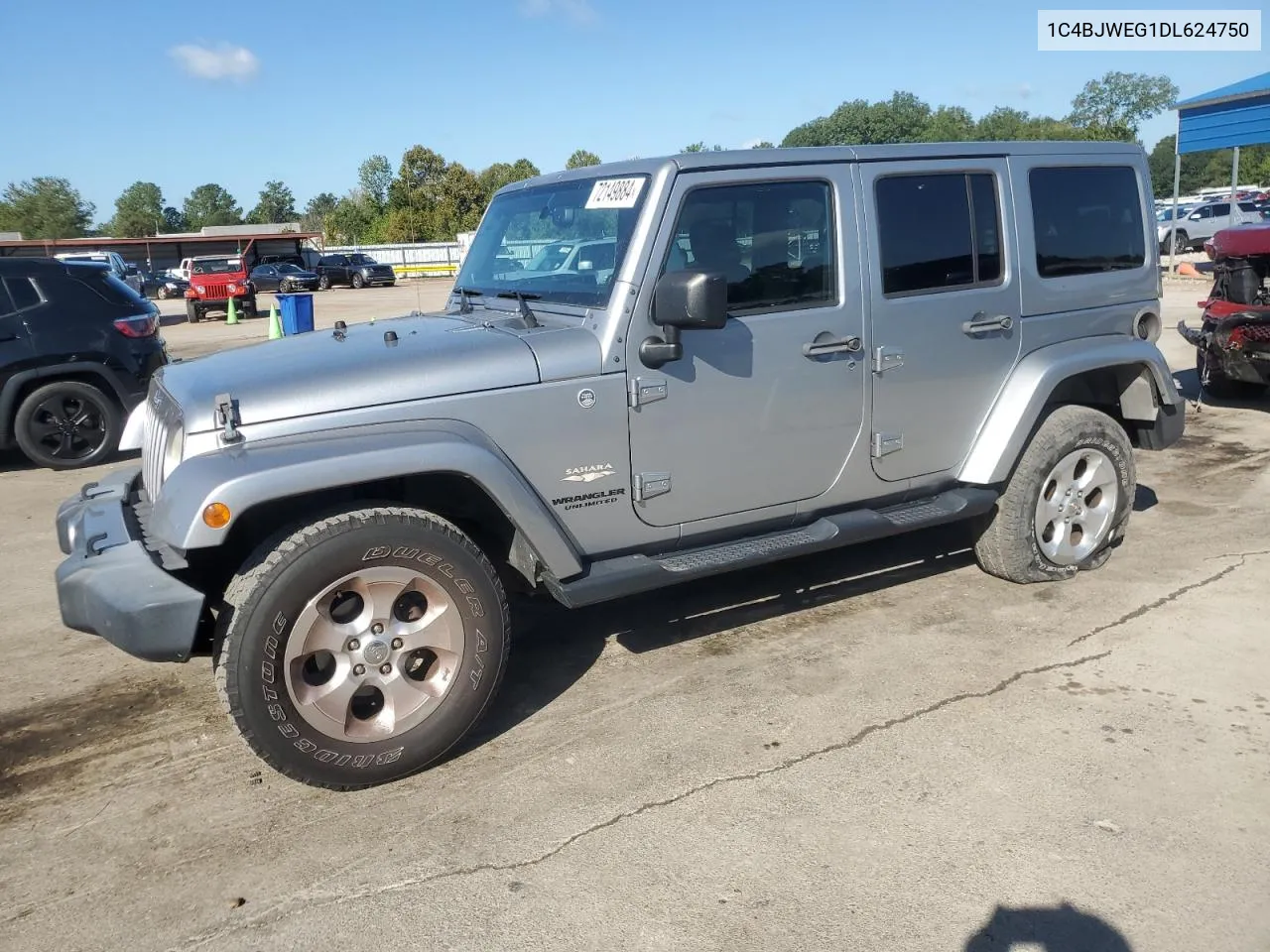 2013 Jeep Wrangler Unlimited Sahara VIN: 1C4BJWEG1DL624750 Lot: 72149884