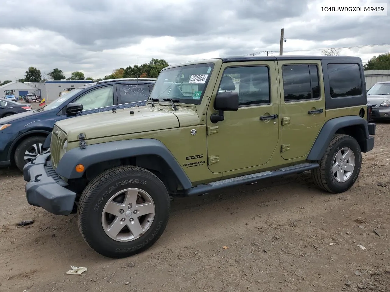 2013 Jeep Wrangler Unlimited Sport VIN: 1C4BJWDGXDL669459 Lot: 72210064