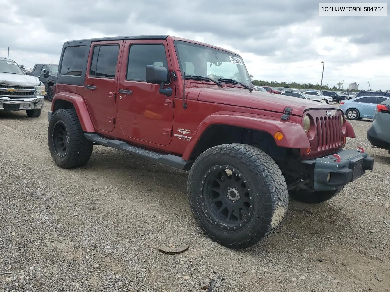 2013 Jeep Wrangler Unlimited Sahara VIN: 1C4HJWEG9DL504754 Lot: 72266044