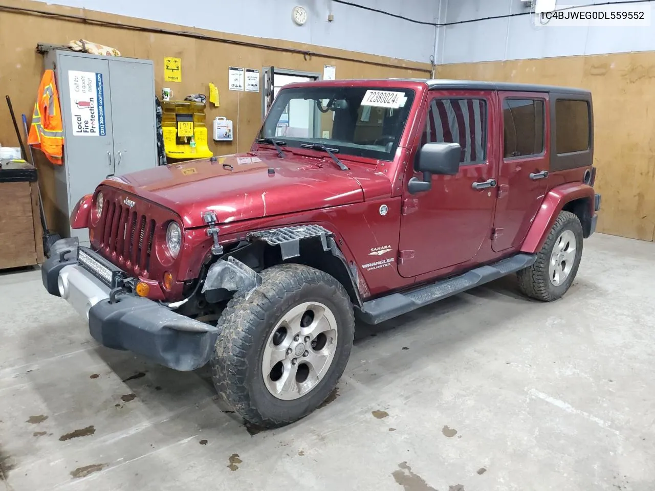 2013 Jeep Wrangler Unlimited Sahara VIN: 1C4BJWEG0DL559552 Lot: 72380024