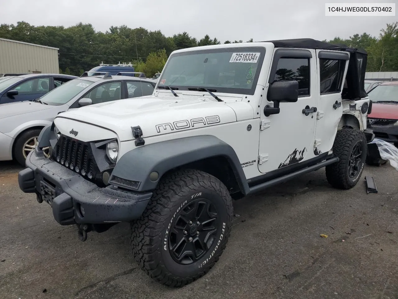 2013 Jeep Wrangler Unlimited Sahara VIN: 1C4HJWEG0DL570402 Lot: 72518334