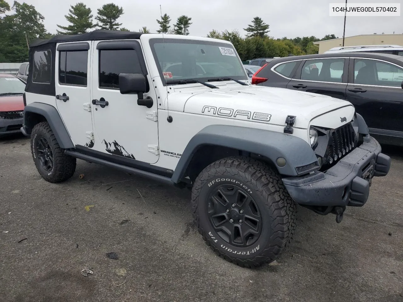 2013 Jeep Wrangler Unlimited Sahara VIN: 1C4HJWEG0DL570402 Lot: 72518334