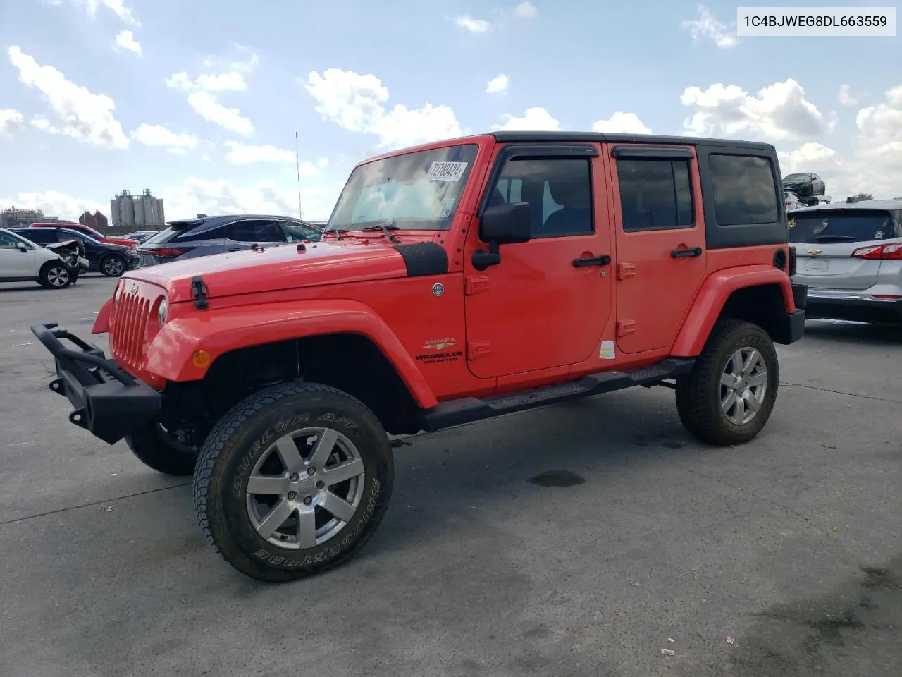 2013 Jeep Wrangler Unlimited Sahara VIN: 1C4BJWEG8DL663559 Lot: 72788424