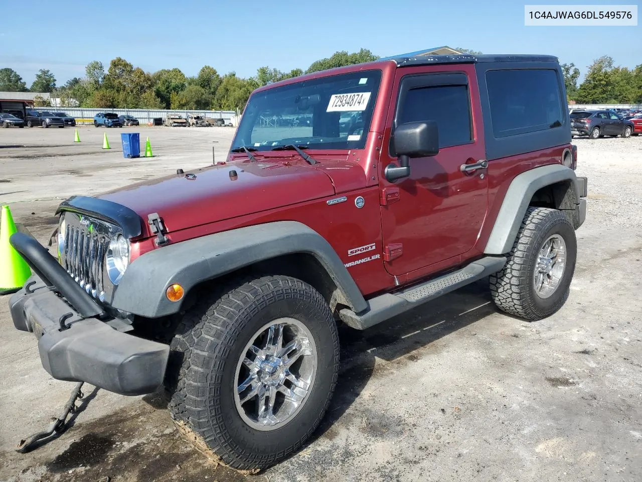 2013 Jeep Wrangler Sport VIN: 1C4AJWAG6DL549576 Lot: 72934874