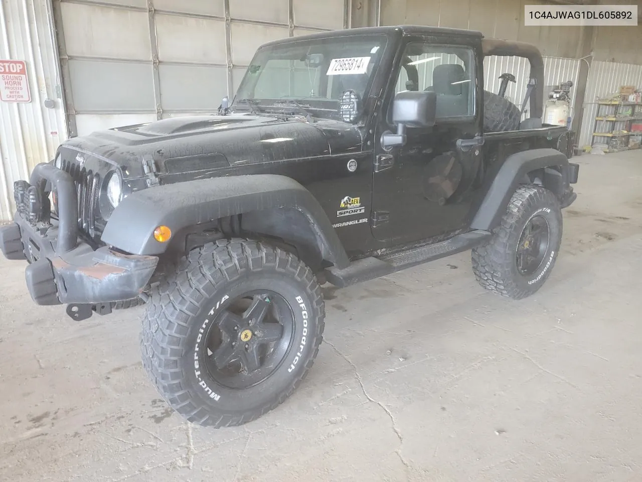 1C4AJWAG1DL605892 2013 Jeep Wrangler Sport