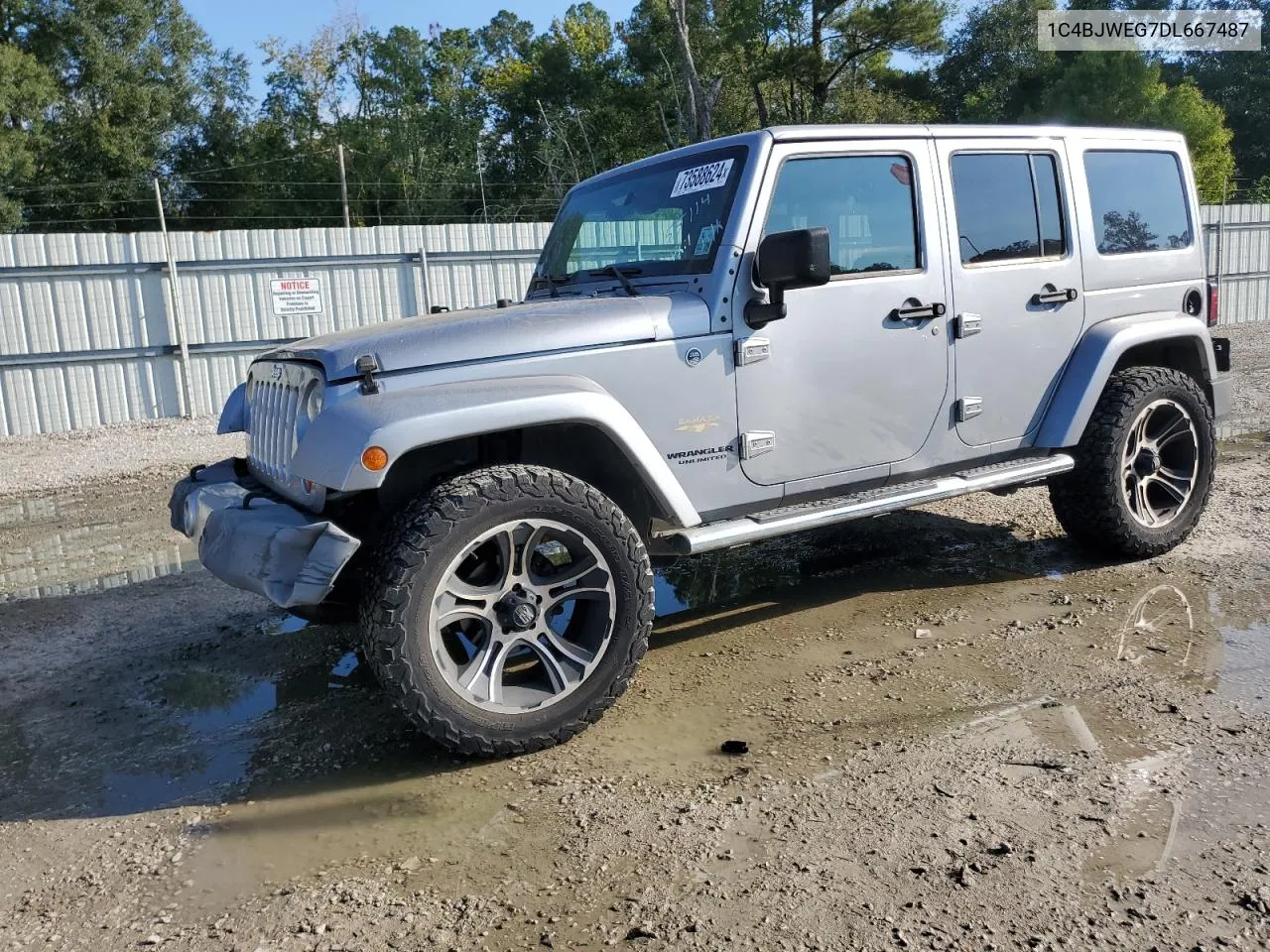 2013 Jeep Wrangler Unlimited Sahara VIN: 1C4BJWEG7DL667487 Lot: 73588624