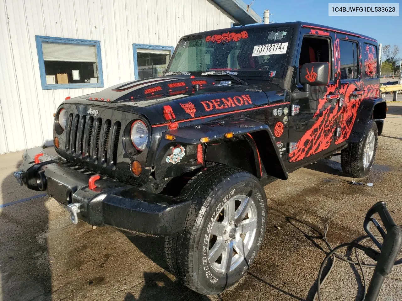 2013 Jeep Wrangler Unlimited Rubicon VIN: 1C4BJWFG1DL533623 Lot: 73718174