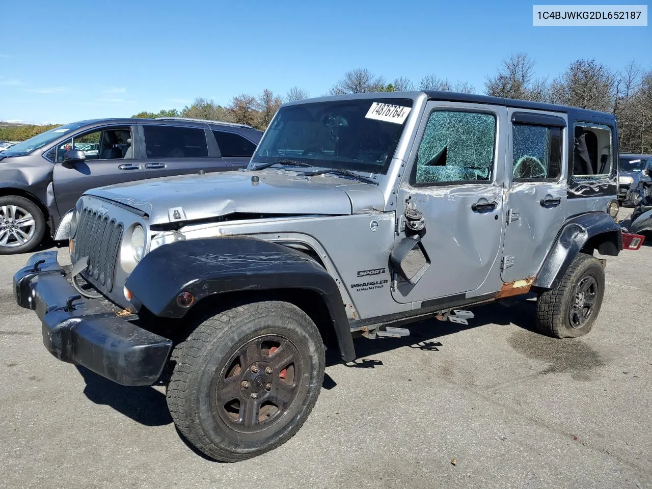 2013 Jeep Wrangler Unlimited Sport VIN: 1C4BJWKG2DL652187 Lot: 74876764