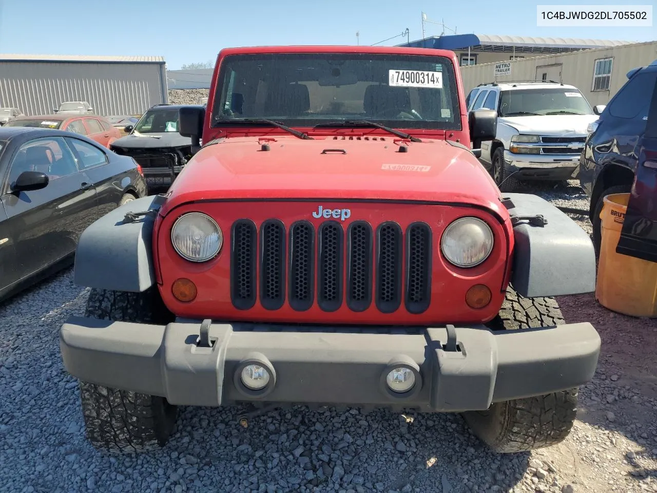 2013 Jeep Wrangler Unlimited Sport VIN: 1C4BJWDG2DL705502 Lot: 74900314