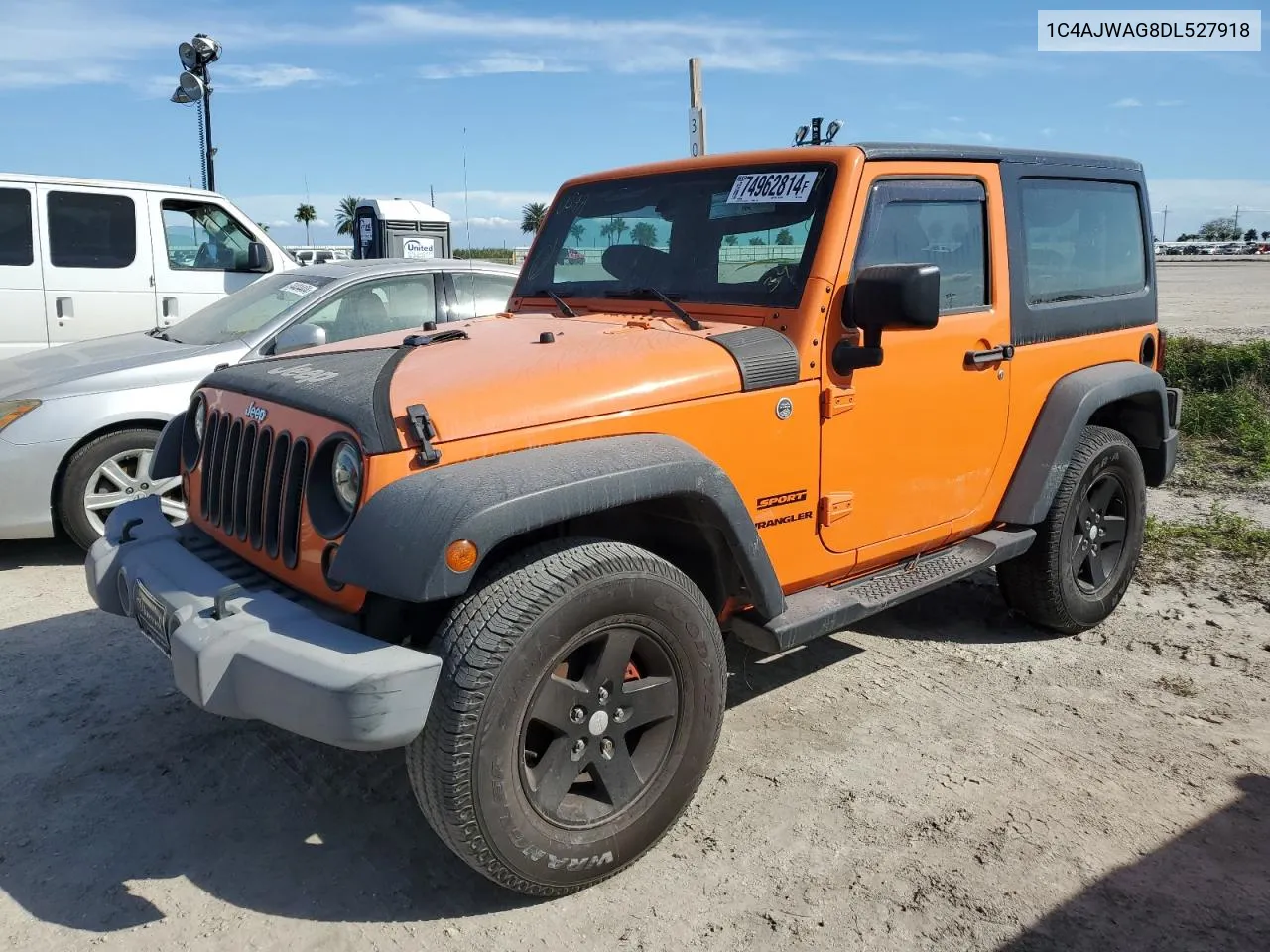 2013 Jeep Wrangler Sport VIN: 1C4AJWAG8DL527918 Lot: 74962814