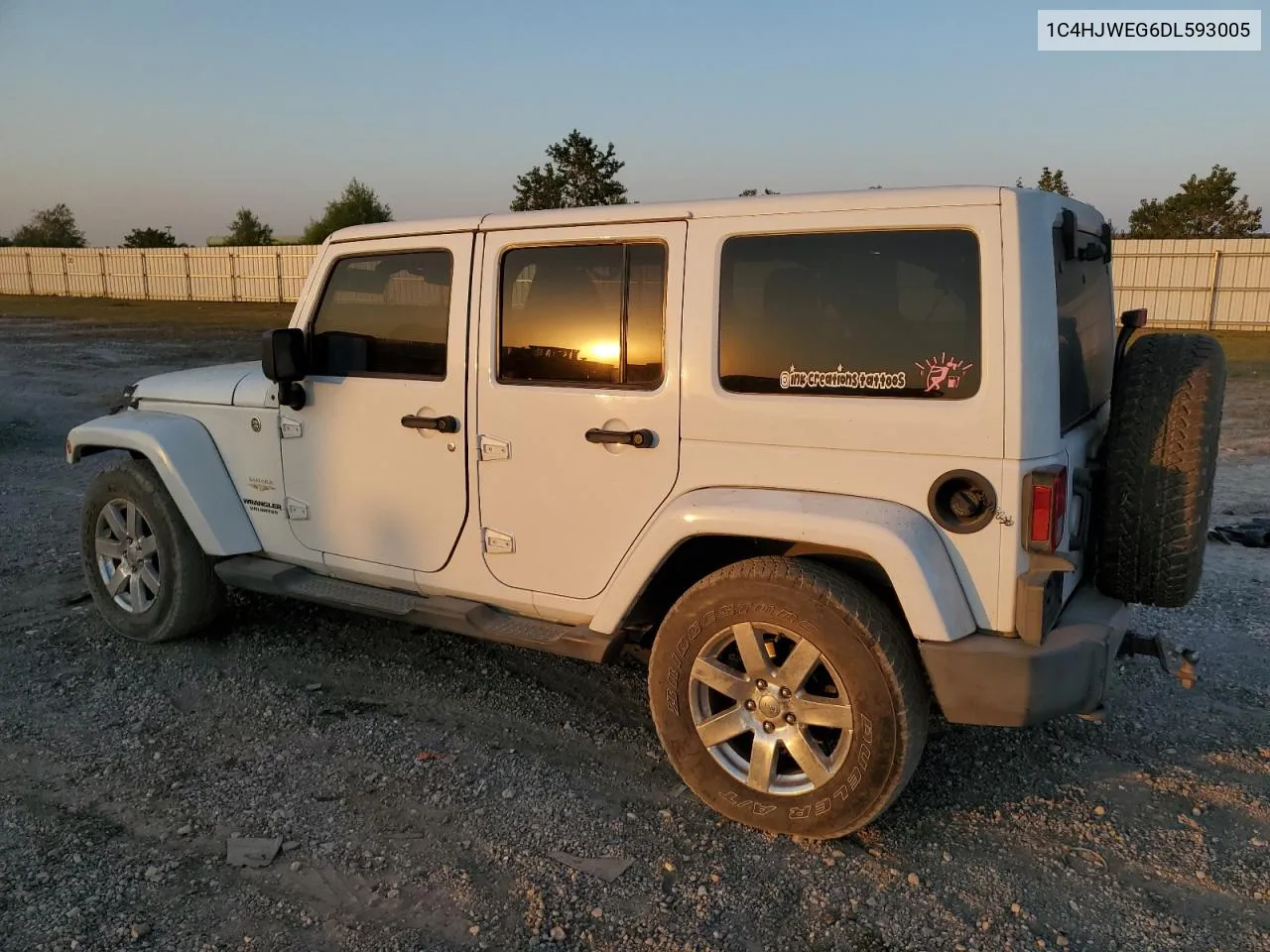 2013 Jeep Wrangler Unlimited Sahara VIN: 1C4HJWEG6DL593005 Lot: 74996314