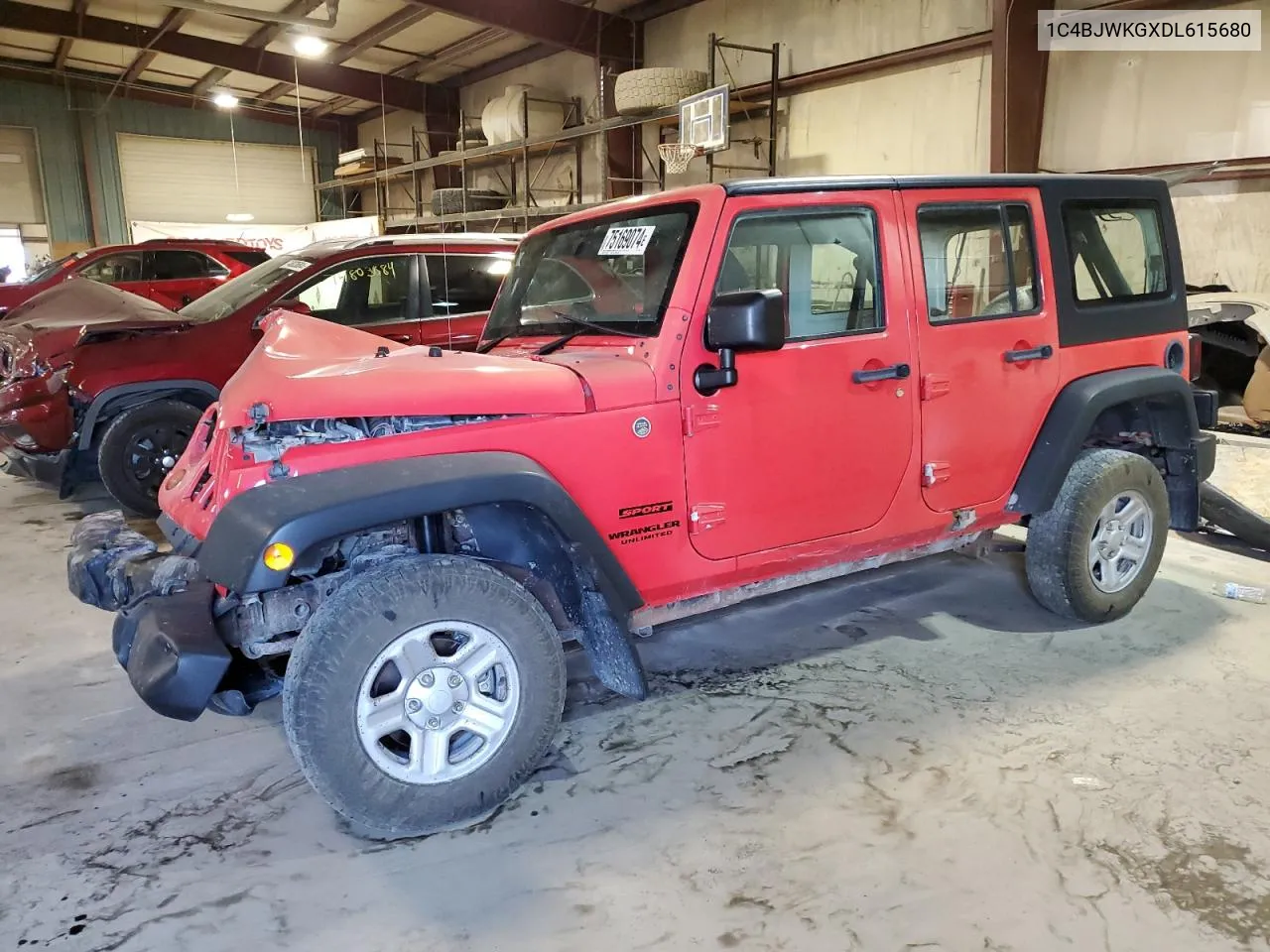 2013 Jeep Wrangler Unlimited Sport VIN: 1C4BJWKGXDL615680 Lot: 75169074