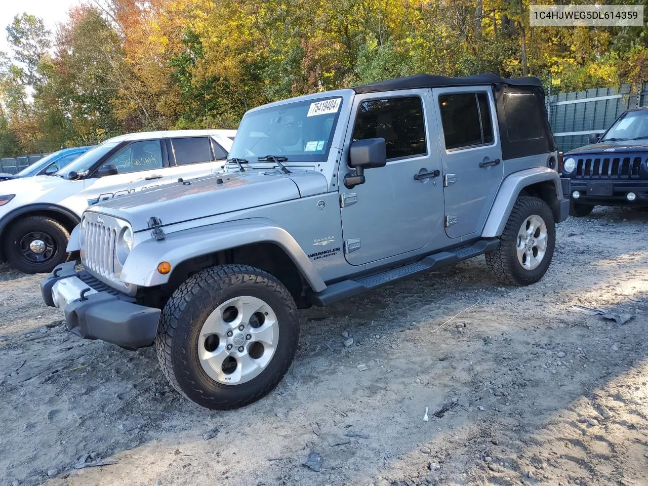 2013 Jeep Wrangler Unlimited Sahara VIN: 1C4HJWEG5DL614359 Lot: 75419404