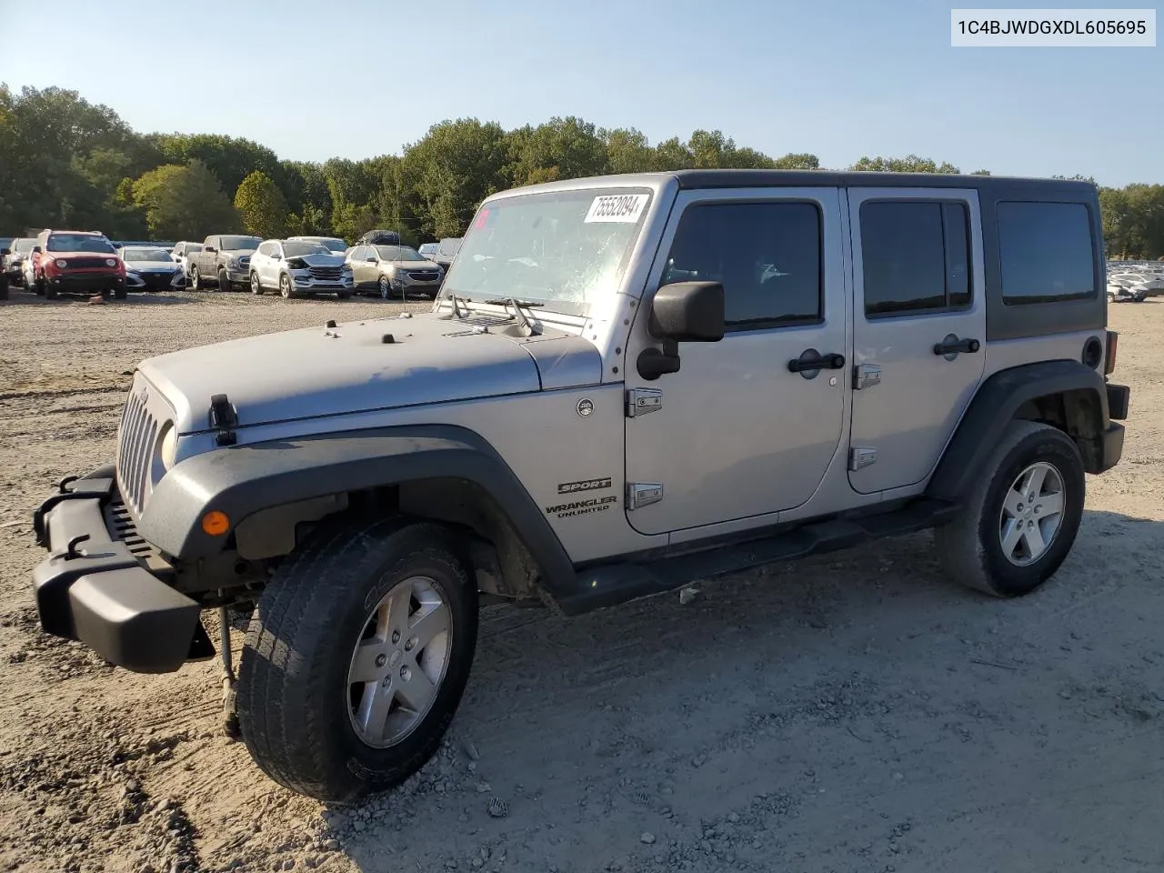 2013 Jeep Wrangler Unlimited Sport VIN: 1C4BJWDGXDL605695 Lot: 75552094