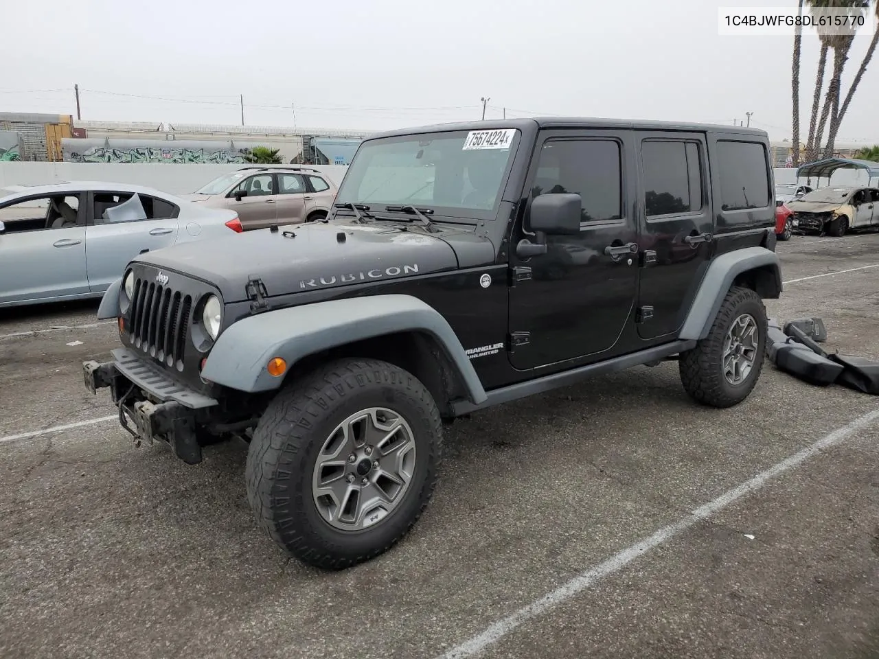 2013 Jeep Wrangler Unlimited Rubicon VIN: 1C4BJWFG8DL615770 Lot: 75674224