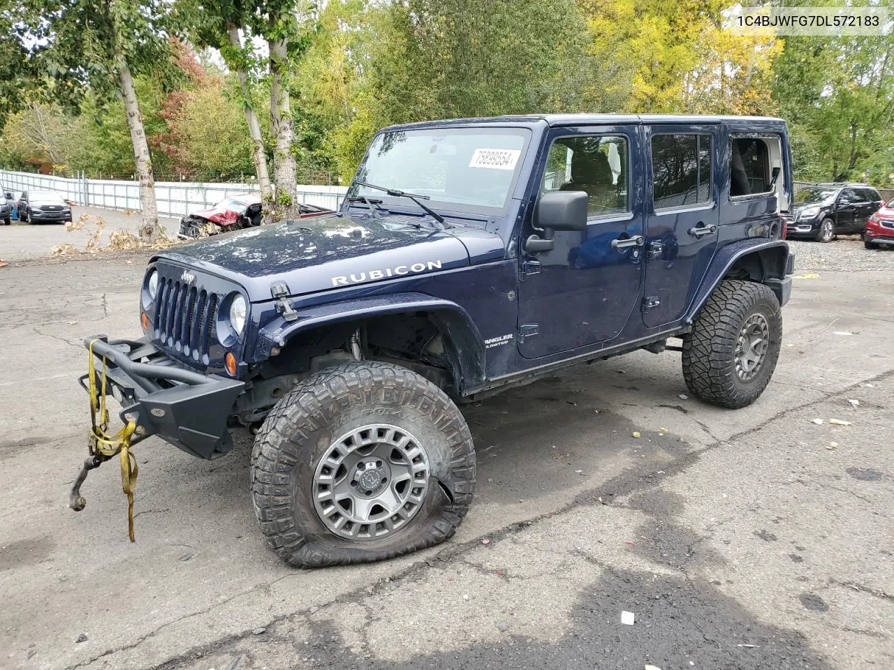 2013 Jeep Wrangler Unlimited Rubicon VIN: 1C4BJWFG7DL572183 Lot: 75899554