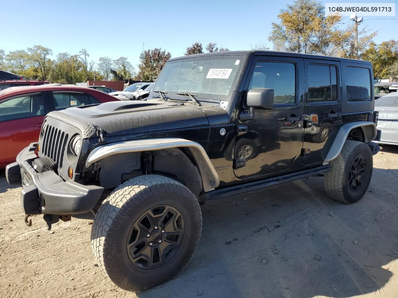 2013 Jeep Wrangler Unlimited Sahara VIN: 1C4BJWEG4DL591713 Lot: 76443194