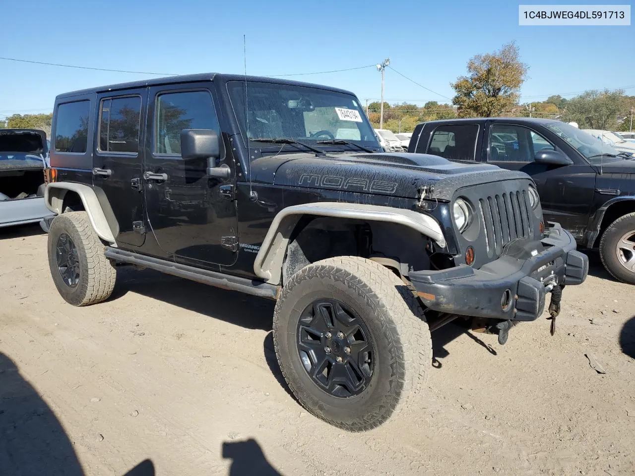 2013 Jeep Wrangler Unlimited Sahara VIN: 1C4BJWEG4DL591713 Lot: 76443194