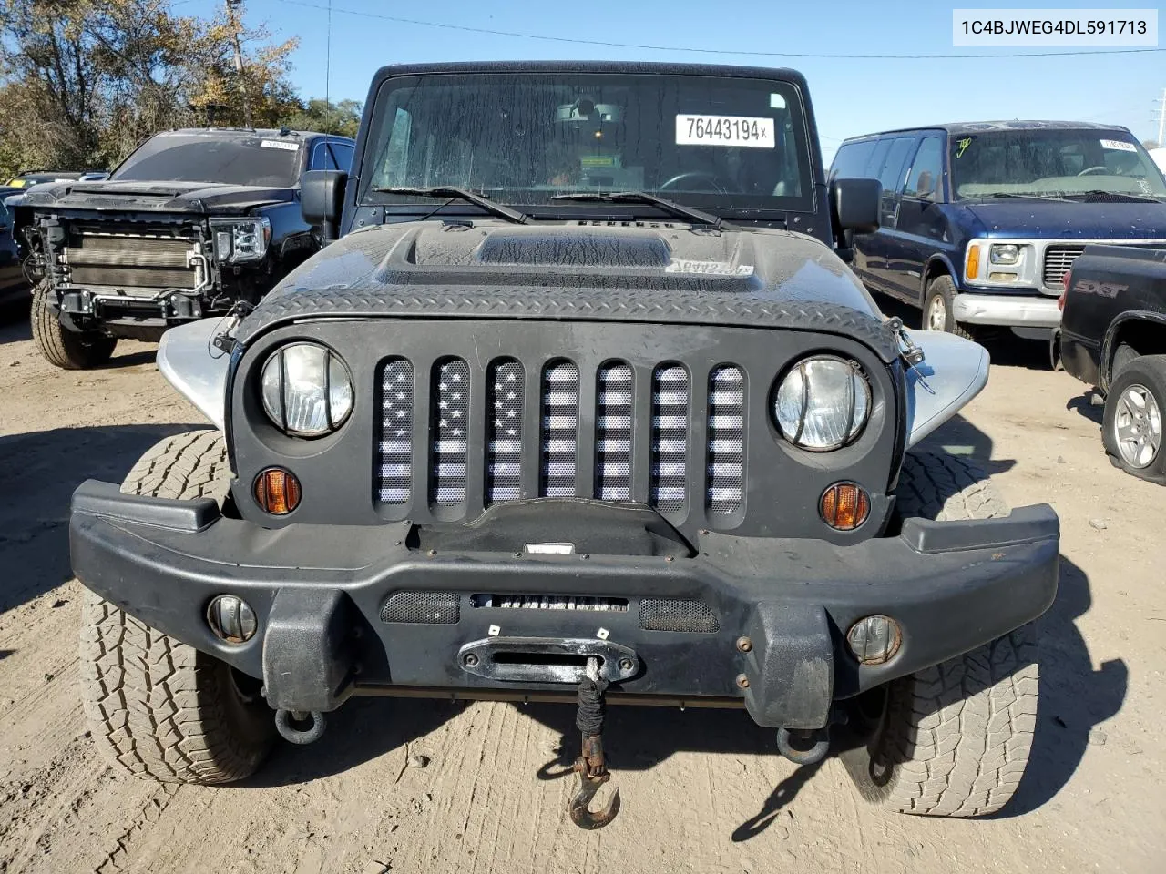 2013 Jeep Wrangler Unlimited Sahara VIN: 1C4BJWEG4DL591713 Lot: 76443194