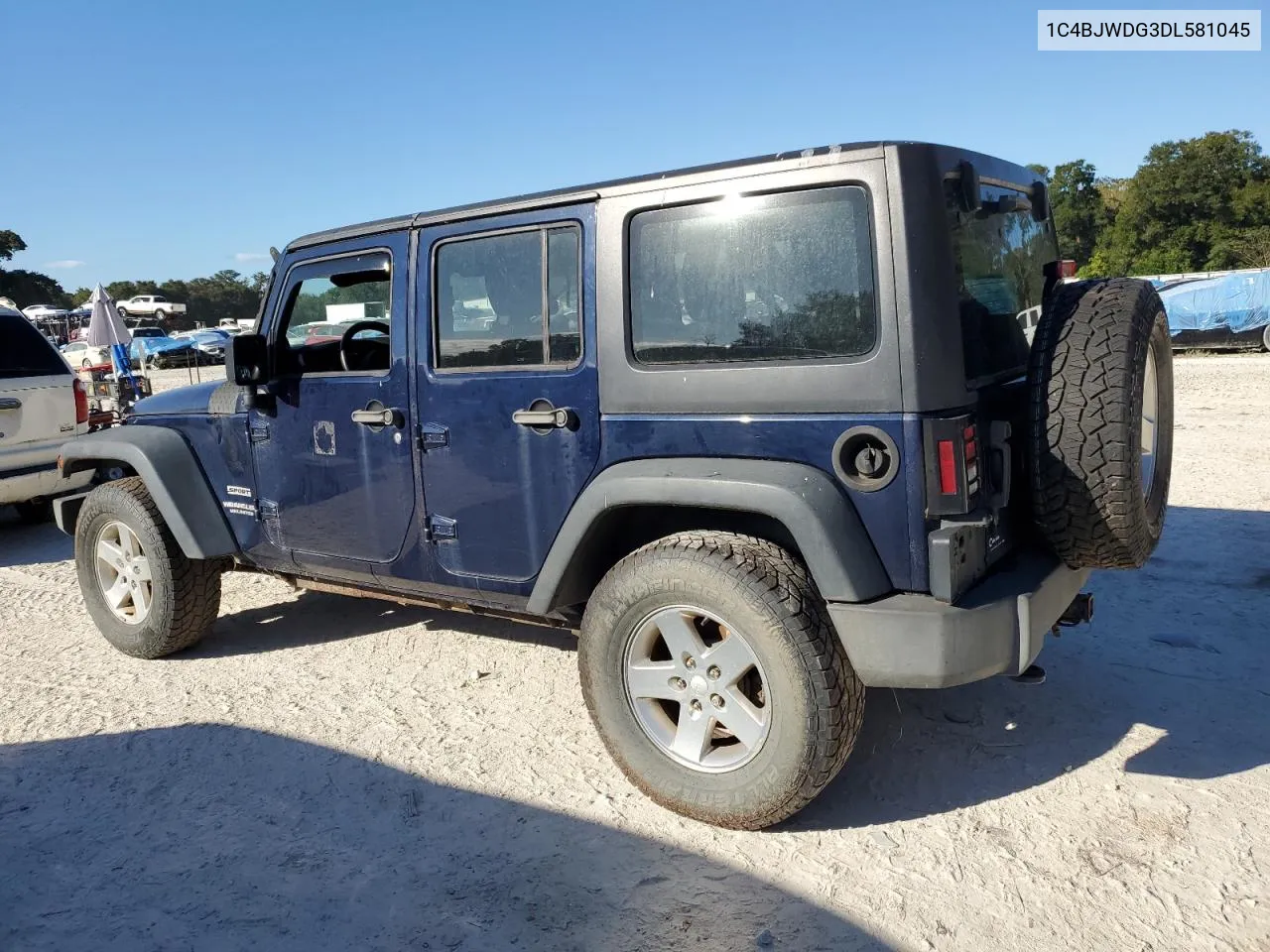 2013 Jeep Wrangler Unlimited Sport VIN: 1C4BJWDG3DL581045 Lot: 76631534