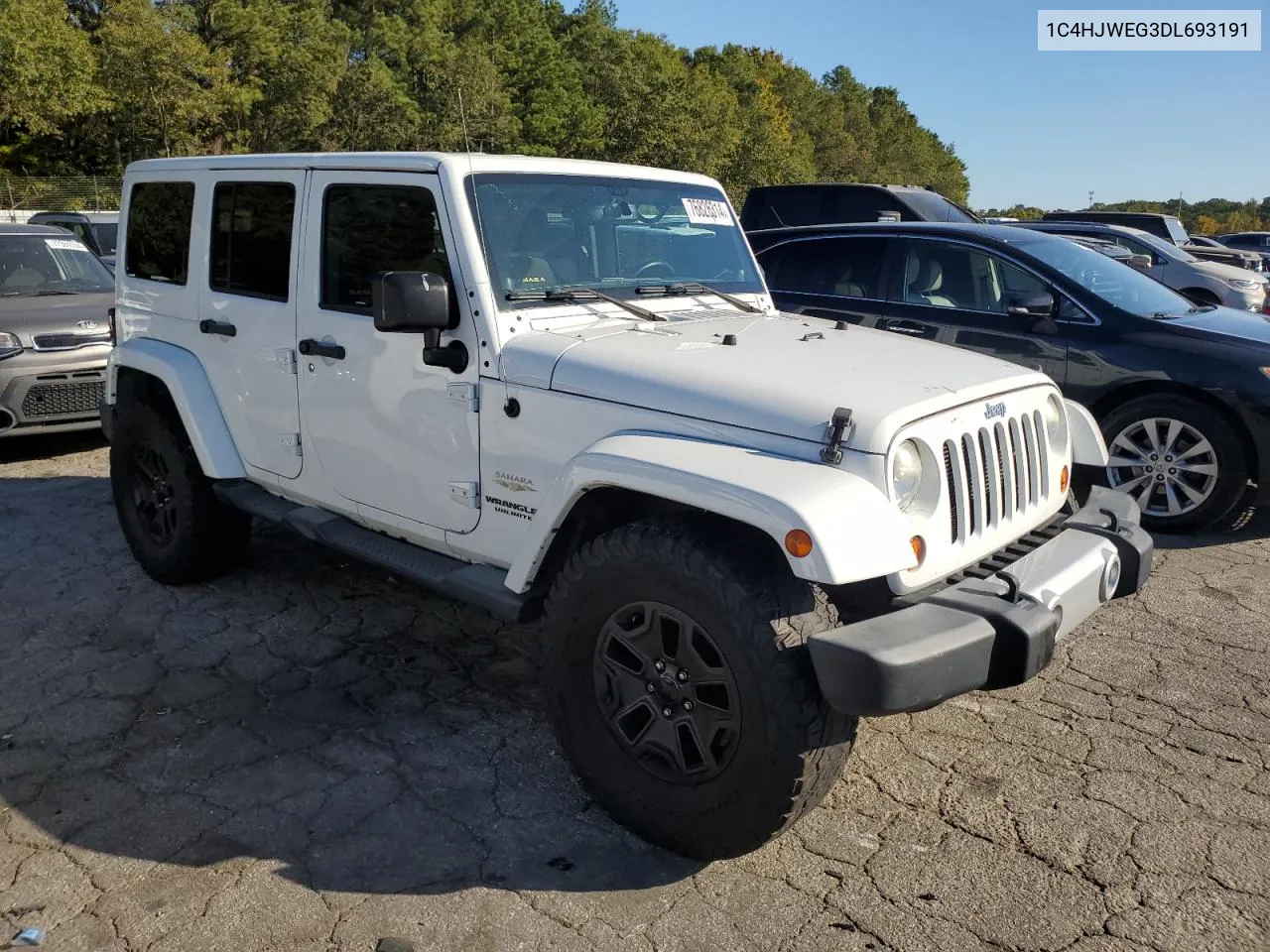 2013 Jeep Wrangler Unlimited Sahara VIN: 1C4HJWEG3DL693191 Lot: 76826314