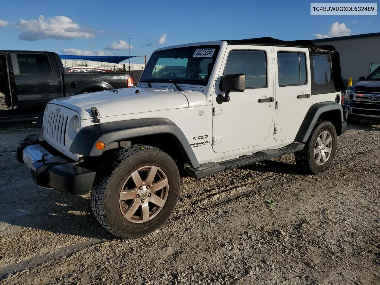 2013 Jeep Wrangler Unlimited Sport VIN: 1C4BJWDGXDL632489 Lot: 80273254