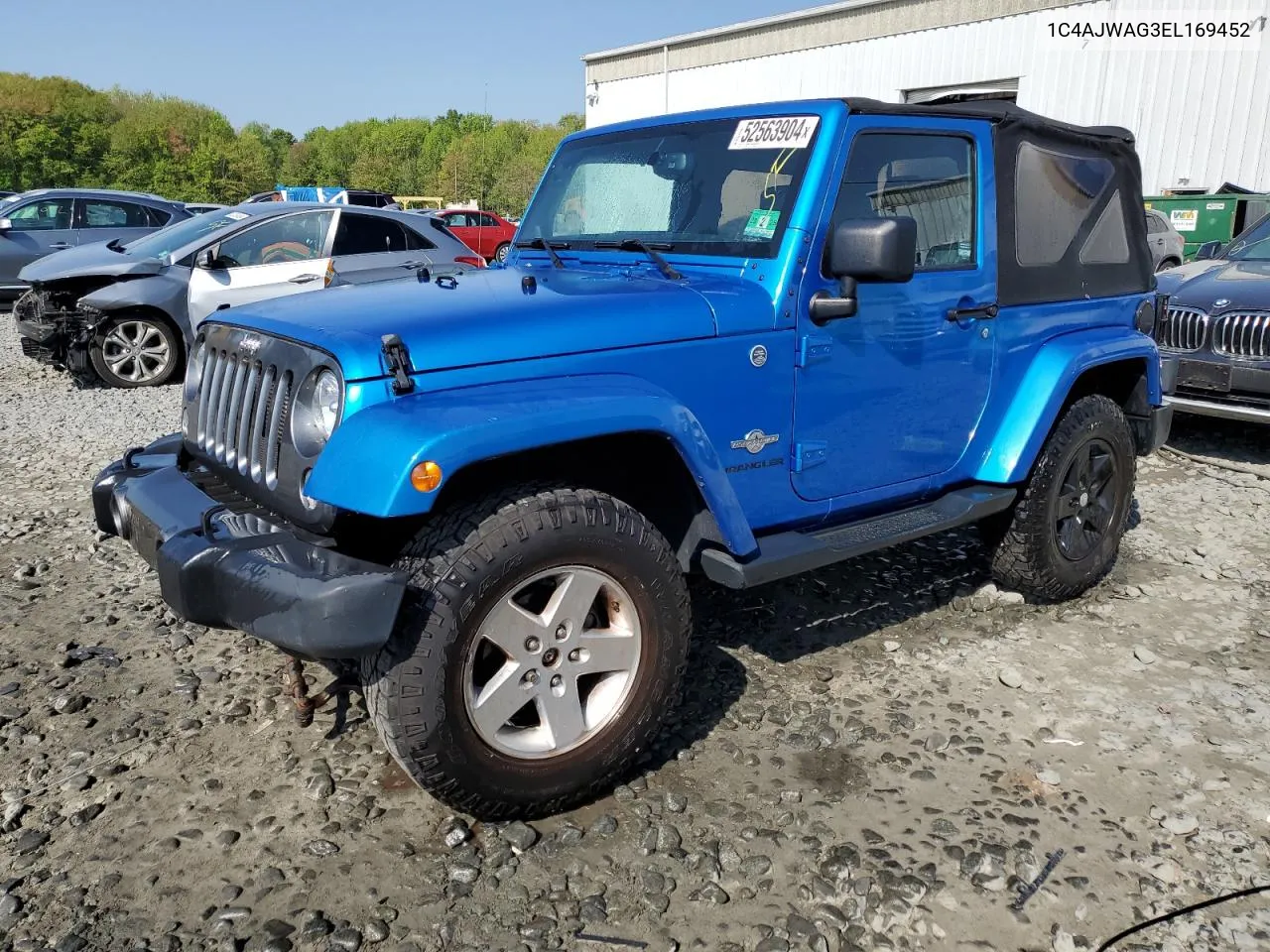 2014 Jeep Wrangler Sport VIN: 1C4AJWAG3EL169452 Lot: 52563904