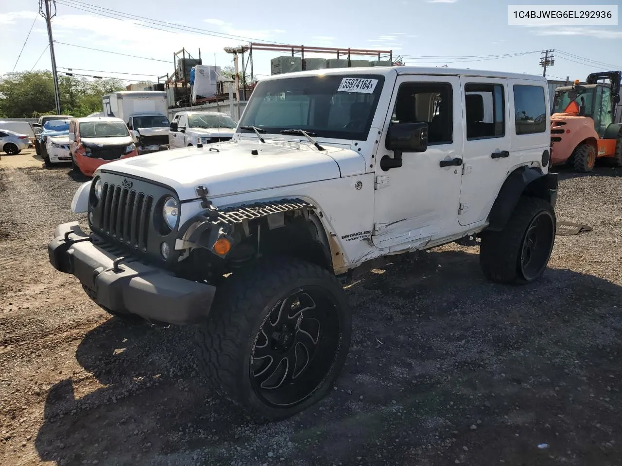 1C4BJWEG6EL292936 2014 Jeep Wrangler Unlimited Sahara